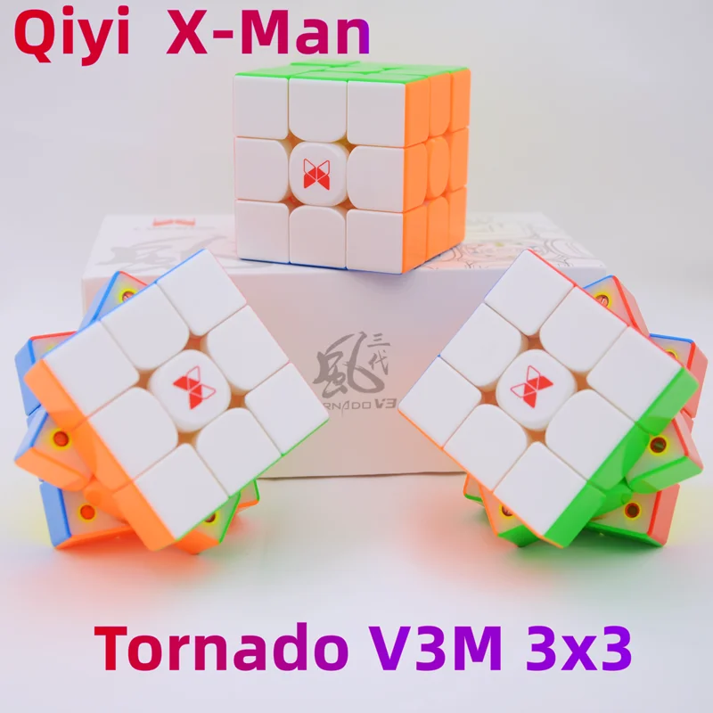 QiYi X-Man ̵ V3 M 3x3 ǥ ׳ƽ ھ ǵ ť XMD v3m ڱ λ 3x3x3   ȸ ť   峭